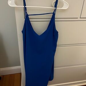 Aqua Vibrant Blue Slip Party Dress